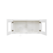 Load image into Gallery viewer, Lancaster White Wall Mullion Door Cabinet 2 Doors No Shelf Glass Not Included