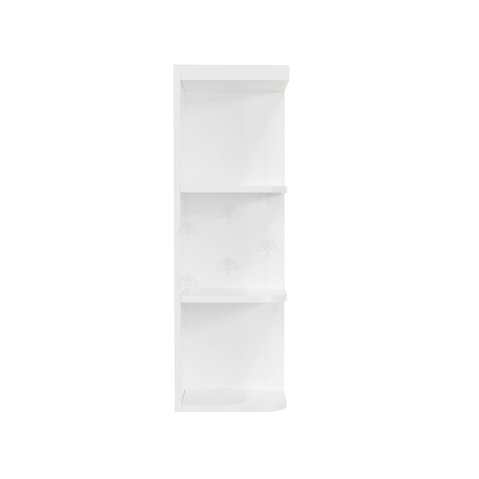 Lancaster Shaker White Wall Open End Shelf No Door 2 Fixed Shelves