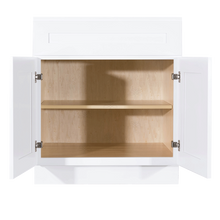 Load image into Gallery viewer, Lancaster Shaker White Base Cabinet 1 Drawer 2 Doors 1 Adjustable Shelf
