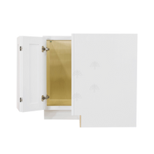 Load image into Gallery viewer, Lancaster Shaker White Lazy Susan Base Cabinet 2 Full Height Folding Doors