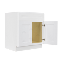 Load image into Gallery viewer, Lancaster Shaker White Sink Base Cabinet 1 Dummy Drawer 2 Doors