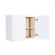 Load image into Gallery viewer, Lancaster Shaker White Wall Cabinet 2 Doors 1 Adjustable Shelf