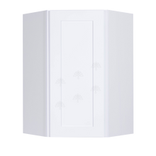 Load image into Gallery viewer, Lancaster Shaker White Wall Diagonal Corner 1 Door 2 Adjustable Shelves