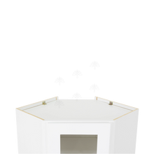 Load image into Gallery viewer, Lancaster Shaker White Wall Diagonal Mullion Door Cabinet 1 Door 2 Adjustable Shelves Glass not Included