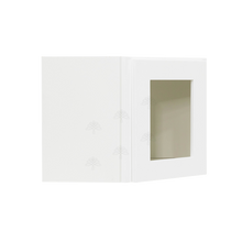 Load image into Gallery viewer, Lancaster Shaker White Wall Diagonal Mullion Door Cabinet 1 Door 3 Adjustable Shelves Glass not Included