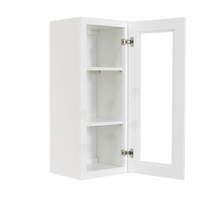 Load image into Gallery viewer, Lancaster Shaker White Mullion Door Cabinet 1 Door 2 Adjustable Shelves Glass not Included