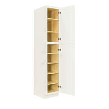 Load image into Gallery viewer, Newport White Tall Pantry 1 Upper Door and 1 Lower Door