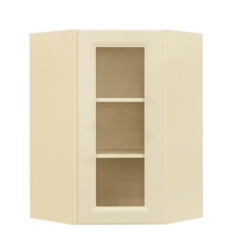 Load image into Gallery viewer, Oxford Wall Mullion Door Diagonal Corner Cabinet 1 Door 2 Adjustable Shelves Glass Not Included