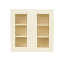 Load image into Gallery viewer, Oxford Wall Mullion Door Cabinet 2 Doors 2 Adjustable Shelves 30 Inch Height Glass Not Included