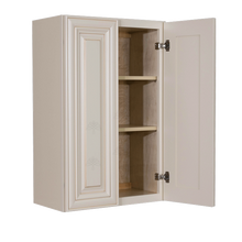 Load image into Gallery viewer, Princeton Creamy White Glazed Wall Cabinet 2 Doors 2 Adjustable Shelves