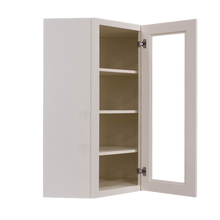 Load image into Gallery viewer, Princeton Creamy White Glazed Wall Diagonal Mullion Door Cabinet 1 Door 3 Adjustable Shelves Glass not Included