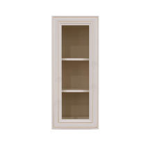 Load image into Gallery viewer, Princeton Creamy White Glazed Wall Mullion Door Cabinet 1 Door 2 Adjustable Shelves Glass not Included