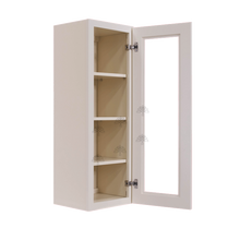 Load image into Gallery viewer, Princeton Creamy White Glazed Wall Mullion Door Cabinet 1 Door 3 Adjustable Shelves Glass not Included
