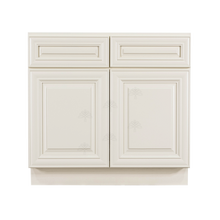 Load image into Gallery viewer, Princeton Off-white Base Cabinet 2 Drawers 2 Doors 1 Adjustable Shelf