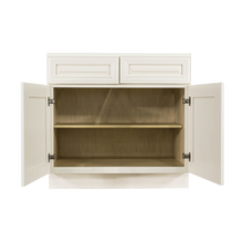 Load image into Gallery viewer, Princeton Off-white Base Cabinet 2 Drawers 2 Doors 1 Adjustable Shelf
