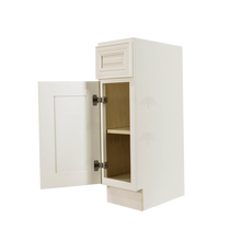 Load image into Gallery viewer, Princeton Off-white Base End Angle Cabinet 1 Fake Drawer 1 Door 1 Adjustable Shelf (Left)