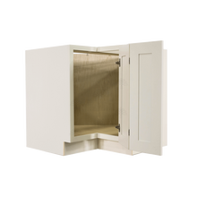 Load image into Gallery viewer, Princeton Off-white Lazy Susan Base Cabinet 2 Full Height Folding Doors