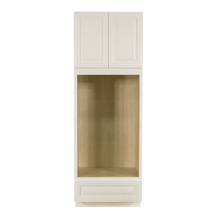 Load image into Gallery viewer, Princeton Off-white Tall Double Oven Cabinet 2 Upper Doors and 1 Lower Drawer