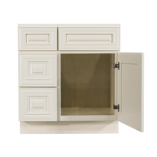 Load image into Gallery viewer, Princeton Off-white Vanity Sink Base Cabinet 1 Dummy Drawer 1 Door (Left)