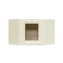 Load image into Gallery viewer, Princeton Off-White Wall Diagonal Mullion Door Cabinet 1 Door 3 Adjustable Shelves Glass Not Included
