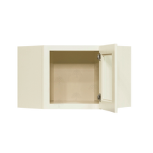 Load image into Gallery viewer, Princeton Off-White Wall Diagonal Mullion Door Cabinet 1 Door 3 Adjustable Shelves Glass Not Included