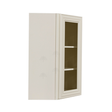 Load image into Gallery viewer, Princeton Off-white Wall Diagonal Mullion Door Cabinet 1 Door 2 Adjustable Shelves Glass not Included