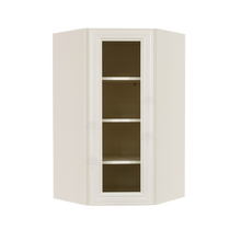 Load image into Gallery viewer, Princeton Off-white Wall Diagonal Mullion Door Cabinet 1 Door 3 Adjustable Shelves Glass not Included