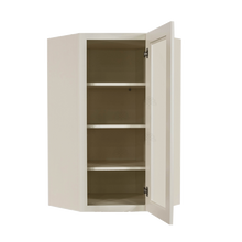 Load image into Gallery viewer, Princeton Off-white Wall Diagonal Mullion Door Cabinet 1 Door 3 Adjustable Shelves Glass not Included