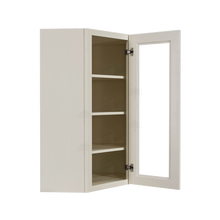 Load image into Gallery viewer, Princeton Off-white Wall Diagonal Mullion Door Cabinet 1 Door 3 Adjustable Shelves Glass not Included