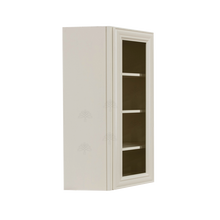 Load image into Gallery viewer, Princeton Off-white Wall Diagonal Mullion Door Cabinet 1 Door 3 Adjustable Shelves Glass not Included