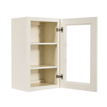 Load image into Gallery viewer, Princeton Off-white Wall Mullion Door Cabinet 1 Door 2 Adjustable Shelves Glass not Included