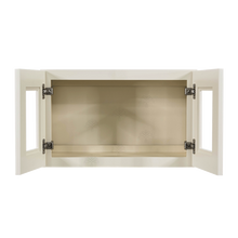 Load image into Gallery viewer, Princeton Off-white Wall Mullion Door Cabinet 2 Doors No Shelves Glass not inclued