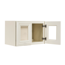 Load image into Gallery viewer, Princeton Off-white Wall Mullion Door Cabinet 2 Doors No Shelves Glass not inclued