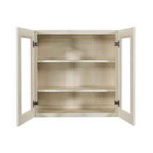 Load image into Gallery viewer, Princeton Off-white Wall Mullion Door Cabinet 2 Door 2 Adjustable Shelves Glass not Included