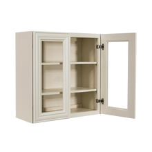 Load image into Gallery viewer, Princeton Off-white Wall Mullion Door Cabinet 2 Door 2 Adjustable Shelves Glass not Included
