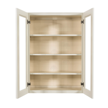 Load image into Gallery viewer, Princeton Off-white Wall Mullion Door Cabinet 2 Doors 3 Adjustable Shelves Glass not Included
