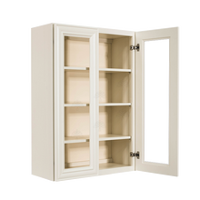 Load image into Gallery viewer, Princeton Off-white Wall Mullion Door Cabinet 2 Doors 3 Adjustable Shelves Glass not Included
