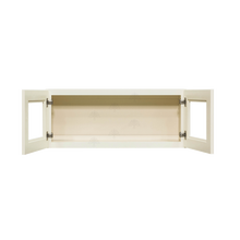 Load image into Gallery viewer, Princeton Off-White Wall Mullion Door Cabinet 2 Doors No Shelf Glass Not Included