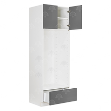 Load image into Gallery viewer, Valencia Gray Series Double Oven Cabinet with Large Drawer Face and 1 Bottom Drawer and 2 Upper Doors