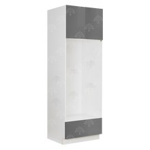 Load image into Gallery viewer, Valencia Gray Series Double Oven Cabinet with Small Drawer Face and 1 Bottom Drawer and 2 Upper Doors
