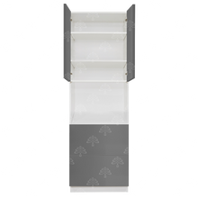 Load image into Gallery viewer, Valencia Gray Series Microwave Oven Cabinet with 2 Bottom Drawers and 2 Upper Doors