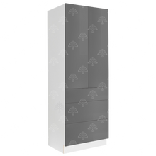Load image into Gallery viewer, Valencia Gray Series Finish Pantry Cabinet with Inverted Door and 2 Doors and 3 Drawers