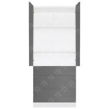 Load image into Gallery viewer, Valencia Gray Series Finish Pantry Cabinet with Inverted Door and 2 Doors and 3 Drawers