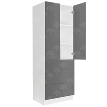 Load image into Gallery viewer, Valencia Gray Series Finish Pantry Cabinet with Inverted Door and 2 Doors and 3 Drawers