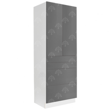 Load image into Gallery viewer, Valencia Gray Series Finish Pantry Cabinet with Inverted Door and 2 Doors and 4 Drawers