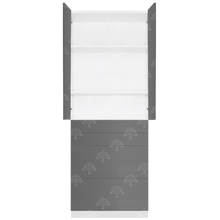 Load image into Gallery viewer, Valencia Gray Series Finish Pantry Cabinet with Inverted Door and 2 Doors and 4 Drawers