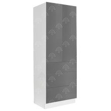 Load image into Gallery viewer, Valencia Gray Series Finish Pantry Cabinet with Inverted Door and 2 Doors and 3 Drawers