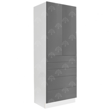 Load image into Gallery viewer, Valencia Gray Series Finish Pantry Cabinet with Inverted Door and 2 Doors and 5 Drawers