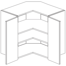 Load image into Gallery viewer, Valencia Gray Series Wall Lazy Susan Cabinet with 2 Individual Doors