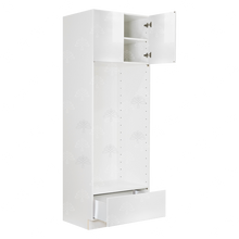 Load image into Gallery viewer, Valencia White Series Double Oven Cabinet with Large Drawer Face and 1 Bottom Drawer and 2 Upper Doors
